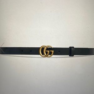 Gucci Leather Belt with Double G Buckle — Size 75